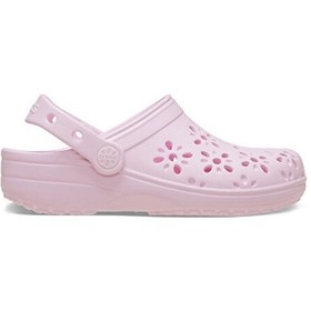 Resim Crocs Classic Floral Cut Out Clog K Çocuk Terliği 210943-6zw Pembe Pembe 