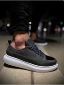 Resim KN Fashion Mp813 Bt Bağcıklı Ortopedik Yüksek/kalın Taban Erkek Sneaker Gri 