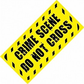 Resim Crıme Yazılı Sök-tak-pratik Vantuzlu Yeni Nesil Dekor Plaka 