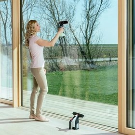 Resim Bosch Home and Garden GlassVAC Akülü Cam Temizleme Makinesi ile Uyumlu Yedek Mikrofiber Bez, Beyaz 