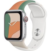 Resim Morandi Serisi Kontrast Renkli Silikon Saat Kordonu iOS Uyumlu Watch Ultra 49mm-watch Ultra 2 49m 45mm / Akıllı Saat Aks. 47199349 