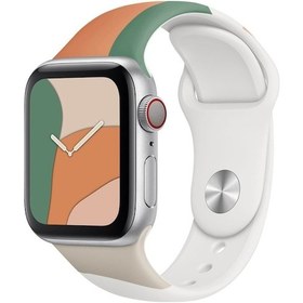 Resim Morandi Serisi Kontrast Renkli Silikon Saat Kordonu iOS Uyumlu Watch Ultra 49mm-watch Ultra 2 49m 45mm / Akıllı Saat Aks. 47199349 