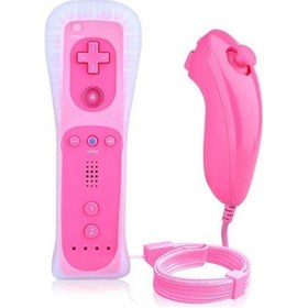 Resim Wii Oyun Konsolu İçin Pembe Sağ-sol Kumanda Seti Silikon Kılıf Ve Eldiven İçerir - Kaliteli, Hafif Ve Dayanıklı 