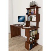 Resim Moonlife Okyanus Kitaplıklı Çalışma Masası Ceviz 