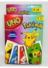 Resim Pokemon Temalı Uno Oyun Kartları 108 Kart 