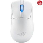 Resim Asus ROG Keris II Ace 42000 DPI 750 IPS Optik Sensör Aura Sync RGB Beyaz Kablosuz Gaming Mouse 90MP03N0-BMUA10 