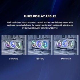 Resim Lian Li ATX PC Kasası Çok Yönlü 4 Yuvalı Dikey GPU Kiti V3 - Premium Gen 5 Yükseltici Kablo PCI-E 5.0 x16-155mm, PCIe 3.0/4.0 Uyumlu, Ayarlanabilir Konum - (VG4v3 Beyaz) 