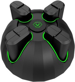 Resim Xbox Oyun Denetleyicisi İçin 4 1100mah Pilli Pil Şarj Tabanı Siyah 