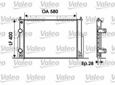 Resim RADYATÖR STILO 1.4 16V-1.6 16V-1.8 16V-1.9JTD-1.9DMTJ 01 192B2.000 KLİMASIZ MEK 580x400x34 