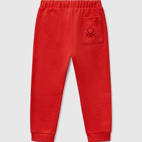 Resim Benetton Erkek Bebek Kırmızı Arka Cebi Logolu Eşofman Altı - 18-24 Ay 