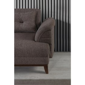 Resim Madera Üçlü Yataklı Kanepe Keten Kahve 