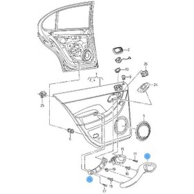 Resim Seat Toledo 1m 1998-2004 İç Kapı Çekme Kolu Siyah Arka Sağ 