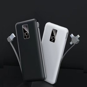 Resim Zore PW-05 Hızlı Şarj Led Göstergeli Micro Lightning Type-C Kablolu Taşınabilir Powerbank 10000mAh - Beyaz 