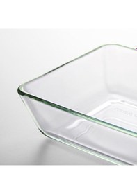 Resim Fırın-servis Kabı, Cam, 27x18 Cm Açık Gri 