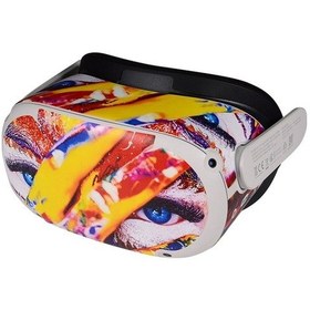 Resim Tongxida Qısyker Oculus Quest 2 Vr Gözlük Karikatür Pvc Koruyucu Çıkartma - Q2a004, Unik Çizgi Film Desenli, Kolay Uygulama Q2a004 