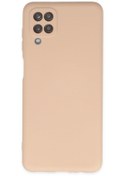 Resim HappyCase Samsung Galaxy A12 Kılıf Nano Içi Kadife Silikon - Pudra 