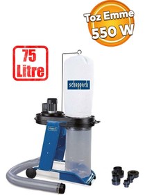 Resim Scheppach Marangoz Taşlama Zımparalama Talaş 550 W Toz Emme Makinesi HD12 