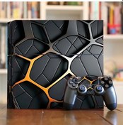 Resim Gaojunshop01 Teknoloji 2d Geometrik Desen Ps4 Konsol Ve Kumanda Skinleri Yapışkanlı Çizilmeye Dayanıklı 