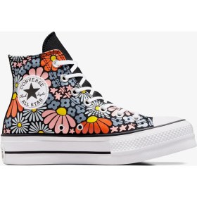 Resim Converse Chuck Taylor All Star Lift Platform Floral Kadın Siyah Sneaker 