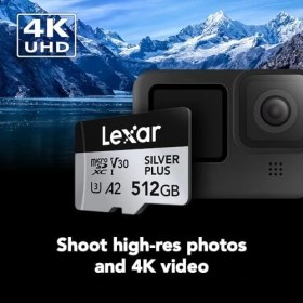 Resim Esmo Home 512 GB Profesyonel Silver Plus Microsdxc Hafıza Kartı W/sd Adaptör, Uhs-I, C10, U3, V30, Full-Hd ve 4K Video, 205/150 Mb/s'ye Kadar Okuma/yazma, Videografçılar, Oyuncular (LMSSIPL512G-BNANU) 