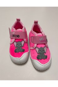 Resim Gezer Kız Çocuk Kışlık Hafif ,Yumuşak ve Kaymaz Taban Panduf Ev Kreş Ayakkabısı Fil Model 