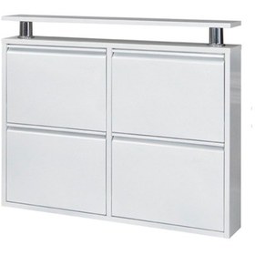 Resim Kaser Metal Beyaz Ayakkabılık 2+2 