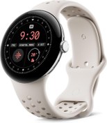 Resim Google Pixel Watch 3 (41 mm) – Android akıllı saat, kalp hızı izleme, Fitbit gelişmiş koşu, fitness Insights, 24 saat pil – cilalı gümüş alüminyum kılıf – porselen bant – Wi-Fi 