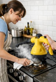 Resim Realindirim Steam Cleaner Basınçlı Buharlı El Tipi Temizlik Makinesi Antibakteriyel Temizleyici Mop 1000 W 