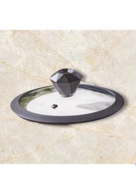 Resim Diamond Silikon Kenarlı 16 Cm Cam Tencere Kapak Ve Elmas Model Te 
