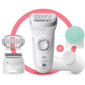 Resim Braun Silk-épil 9 9865 Sensosmart, Kablosuz, Islak&kuru, 4'ü 1 Arada Epilatör 