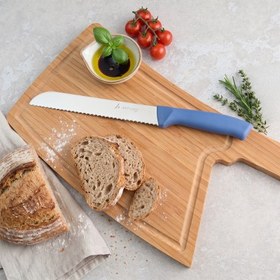 Resim Aryıldız Rexa Tırtıklı Ekmek Bıçak Mavi 19 cm 