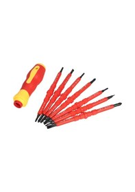 Resim Gajeena Profesyonel 7'li Çift Uçlu Manyetik Yalıtımlı Tornavida Seti - 500v Elektrikçi Ekipmanı 