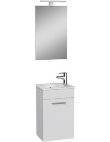 Resim VitrA Mia 75022 Banyo Dolabı Seti Kapaklı 40 Cm Parlak Beyaz Çok Renkli 