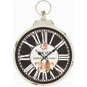 Resim Metal Beyaz Flower Köstek Pansiyon Otesl Odası Okul Duvar Saati Beyaz 