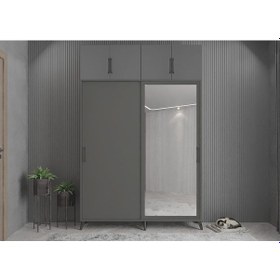 Resim Panama Sürgülü Yüklüklü Portmanto Vestiyer Ayakkabılık F 140 Cm 