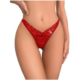 Resim Liona Dantelli Kadın Kırmızı G-String Külot 
