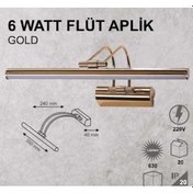 Resim 6W FLÜT APLİK - GOLD KASA - GÜNIŞIĞI 
