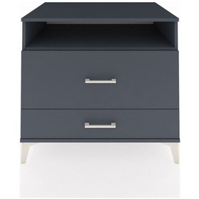 Resim Kronos Şifonyer Tek Raflı 2 Çekmeceli 88x59x80 Antrasit-antrasit Antrasit 