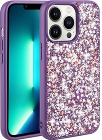 Resim More Tr İphone 12 Pro Max Uyumlu Kılıf Parlak Taşlı Tasarım Zore Linea Kapak 