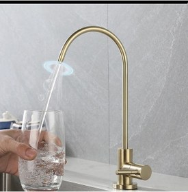 Resim Su Arıtma Musluğu Mat Gold Yeni Ankastre Model Ithal 