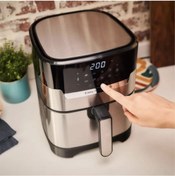 Resim TEFAL Ikisi Birarada 8 Programlı Premium Yağsız Fritöz Airfryer, Kızartma&ızgara 