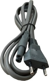 Resim Gri Renk Elektrik Fişi Ceryan Güç Kablosu 220 Volt 