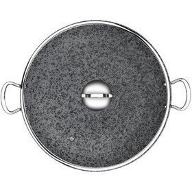 Resim Brioni Stone-age 38 Cm Çizilmez Yanmaz Yapışmaz Şef Tenceresi Gri 