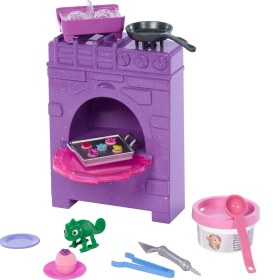 Resim SDT Group Mattel Hamur, Fırın, Pascal Figürü ve 14 Parçadan Oluşan, Filmi Karmakarışık'tan Ilham Alan Pastacılık Temalı Prensesi Rapunzel Kulesi Aksesuar Paketi, HYG22 