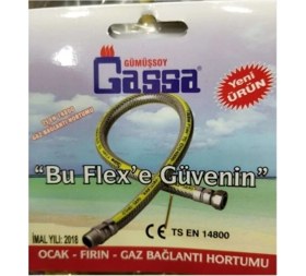 Resim 150 cm Doğalgaz Flex Bağlantı Hortumu Gaz Flexi Soba Fırın Ocak Gaz 75 
