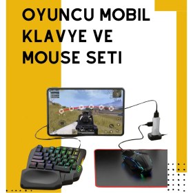 Resim Msa-Shop Tak-Çalıştır Mobil Oyun Ekipmanları Seti – Klavye Mouse Dahil 