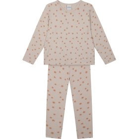 Resim Antebies Bej Bambu Kumaş Kız Çocuk Pijama Takımı 
