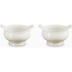 Resim Le Creuset 2 Li Çorba Kasesi Seti Lüks Tasarım Fırına Uygun Krem 