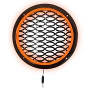 Resim Poke Ledli Flaşörlü Hoparlör Kapak 20cm 1adet 12v Pk-5574, Turuncu 