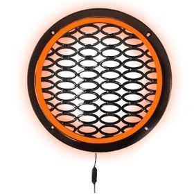 Resim Poke Ledli Flaşörlü Hoparlör Kapak 20cm 1adet 12v Pk-5574, Turuncu 